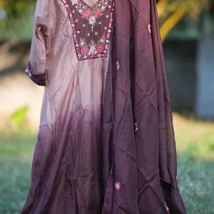 Pure chanderi dual tone